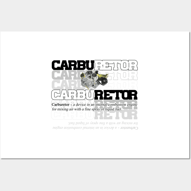 Car carburetor definition Wall Art by CarEnthusast